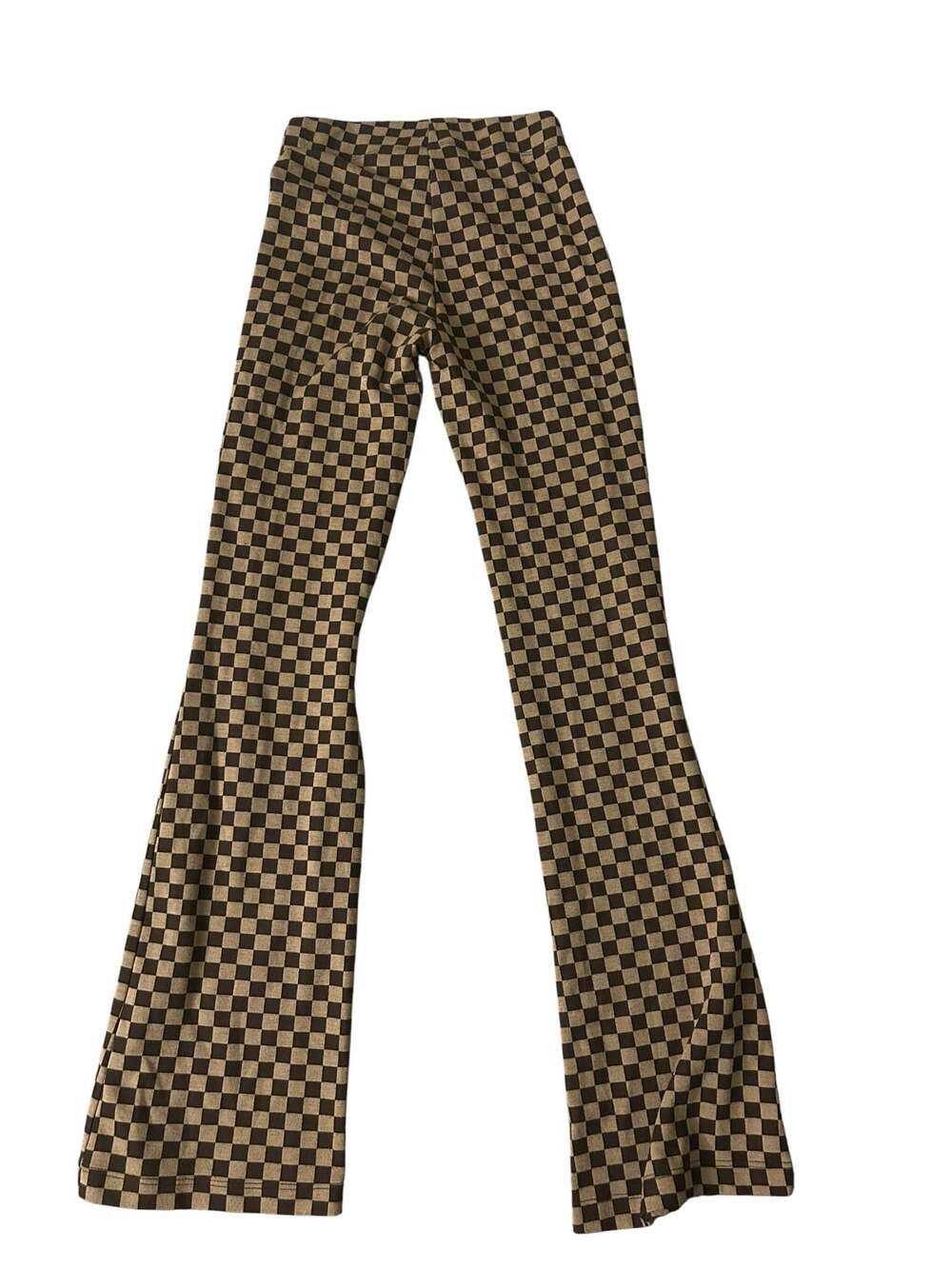 Urban Outfitters Bryn Pull-On Checkerboard Flare Pants - Picture 3 of 3